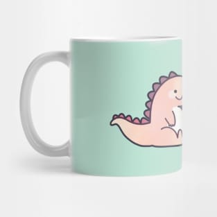 Cute Chubby Sleepy Dragon - Pink Mug